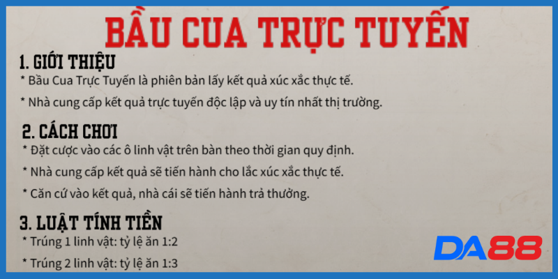 Đầy đủ quy tắc tham gia bầu cua